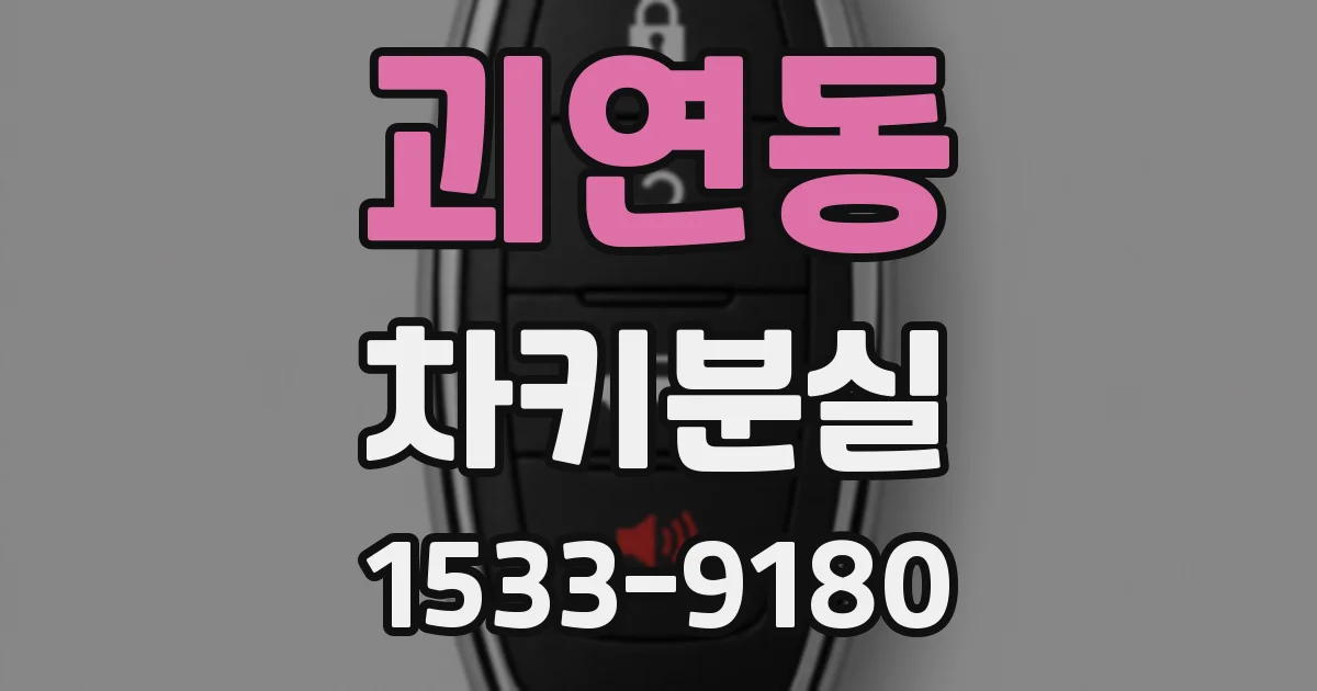 괴연동 차키분실