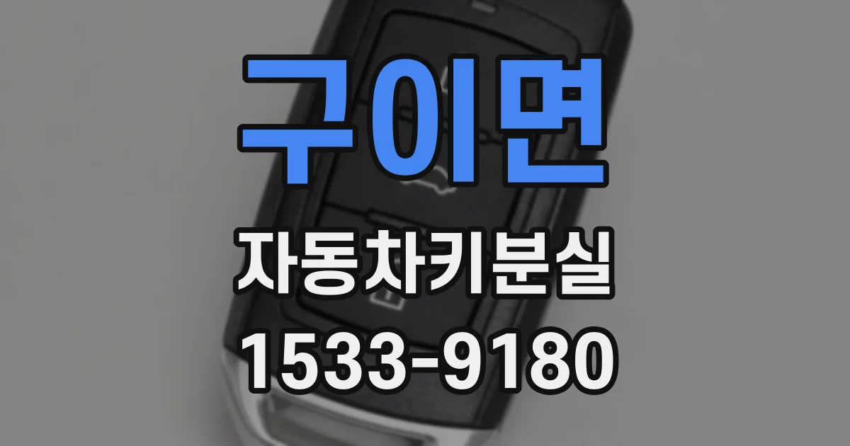 구이면 자동차키분실