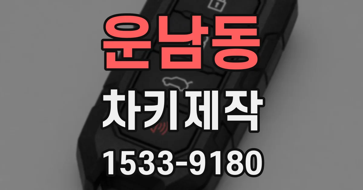 운남동 차키제작
