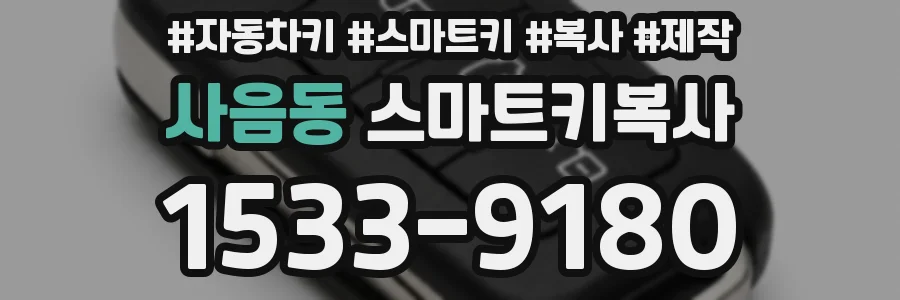 사음동 스마트키복사