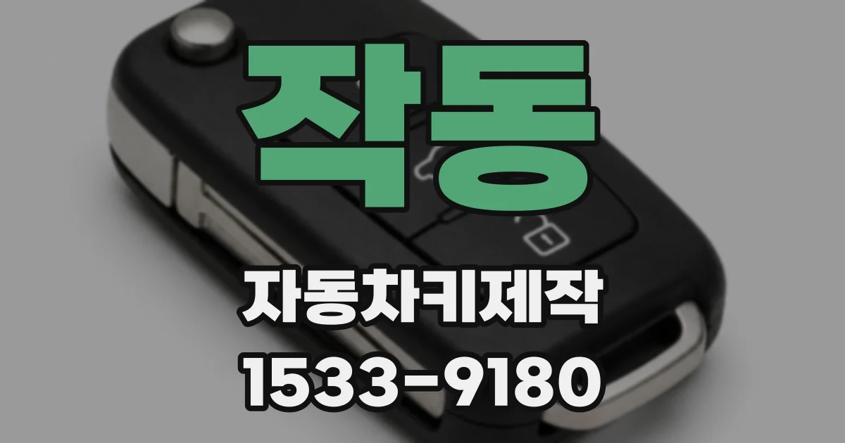 작동 자동차키제작