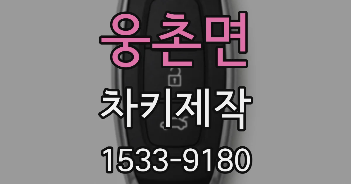 웅촌면 차키제작