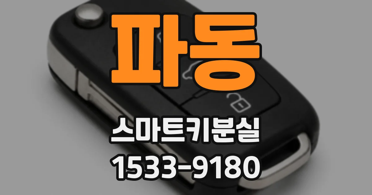 파동 스마트키분실