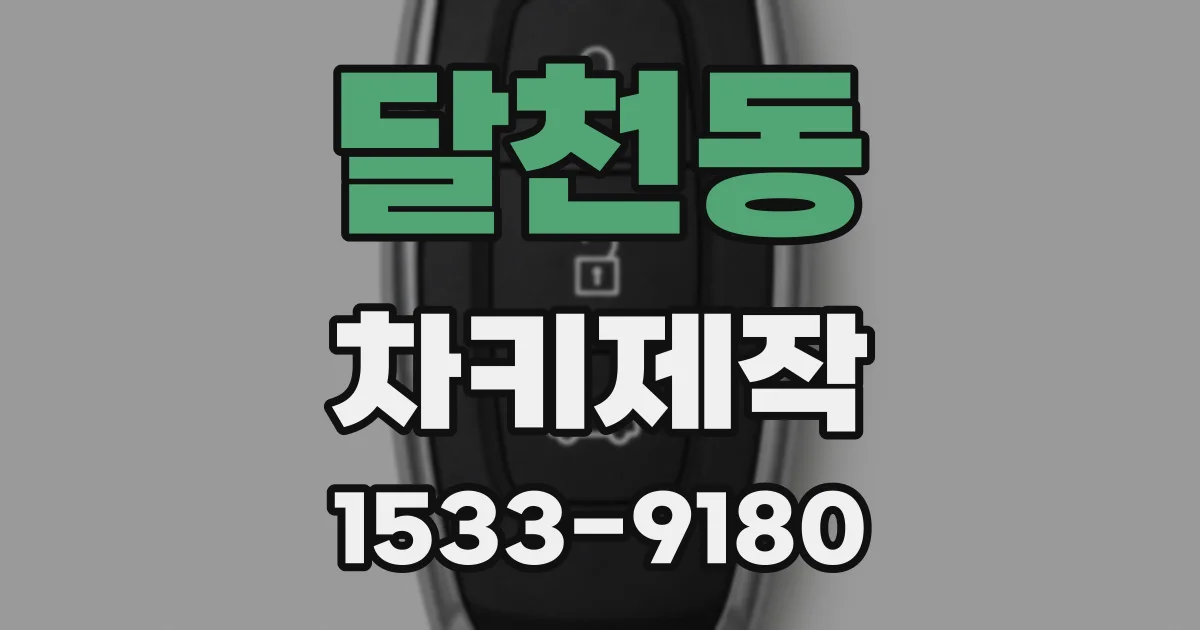 달천동 차키제작