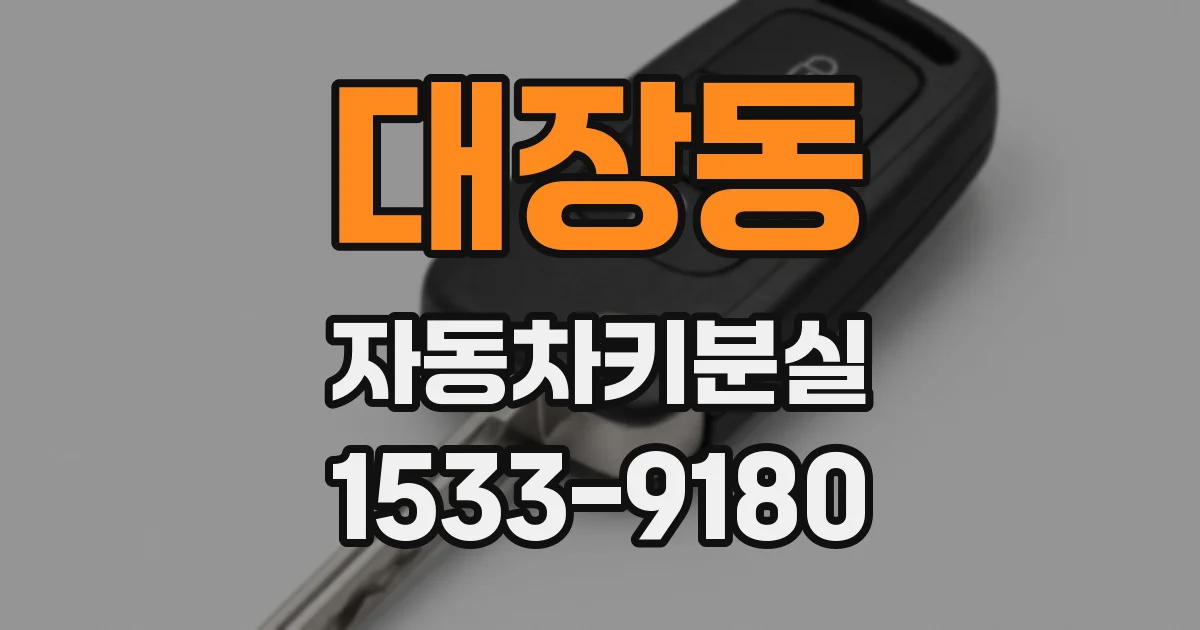 대장동 자동차키분실