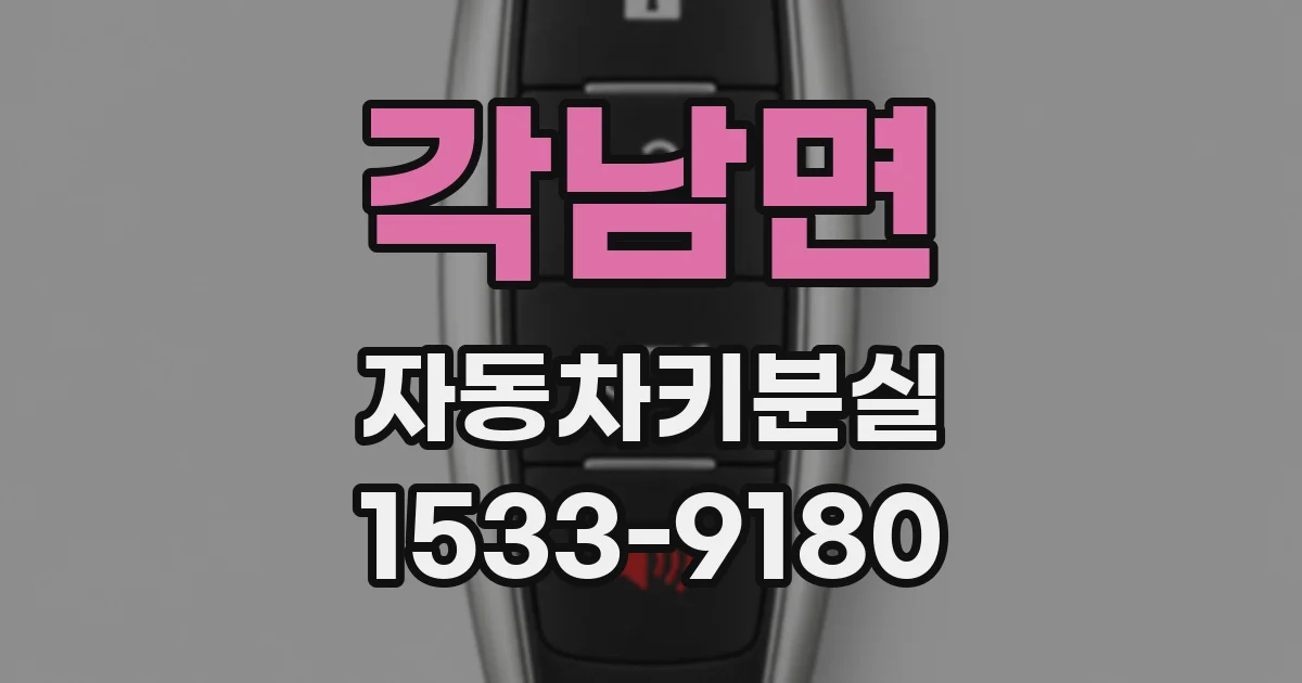 각남면 자동차키분실