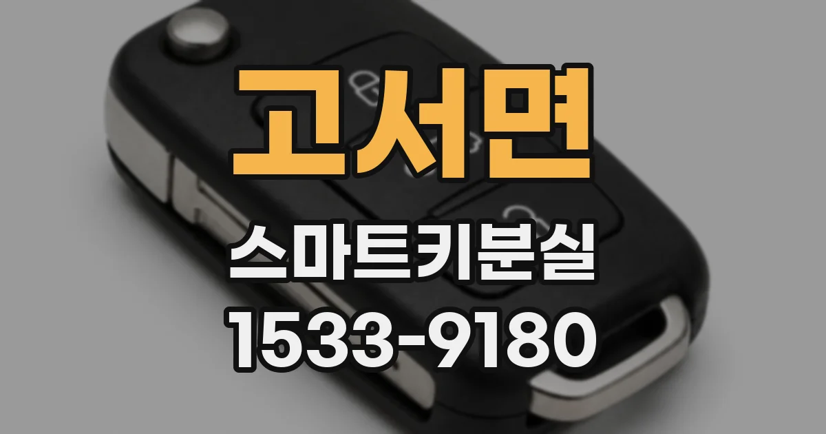 고서면 스마트키분실