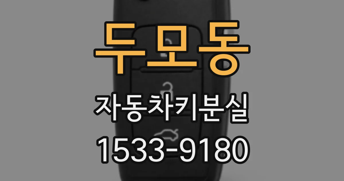 두모동 자동차키분실