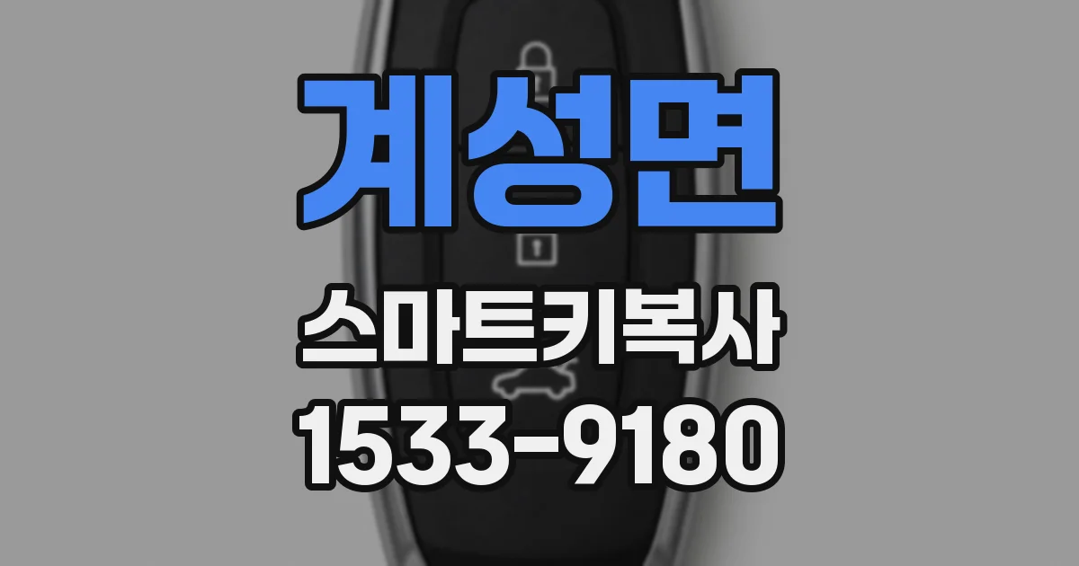 계성면 스마트키복사