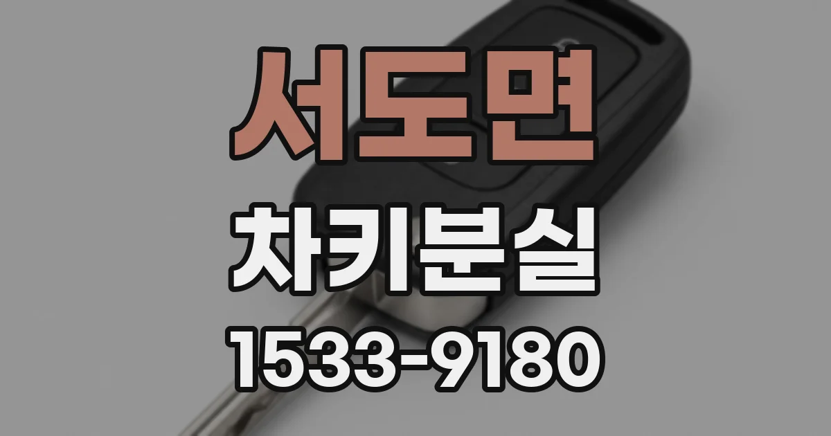 서도면 차키분실