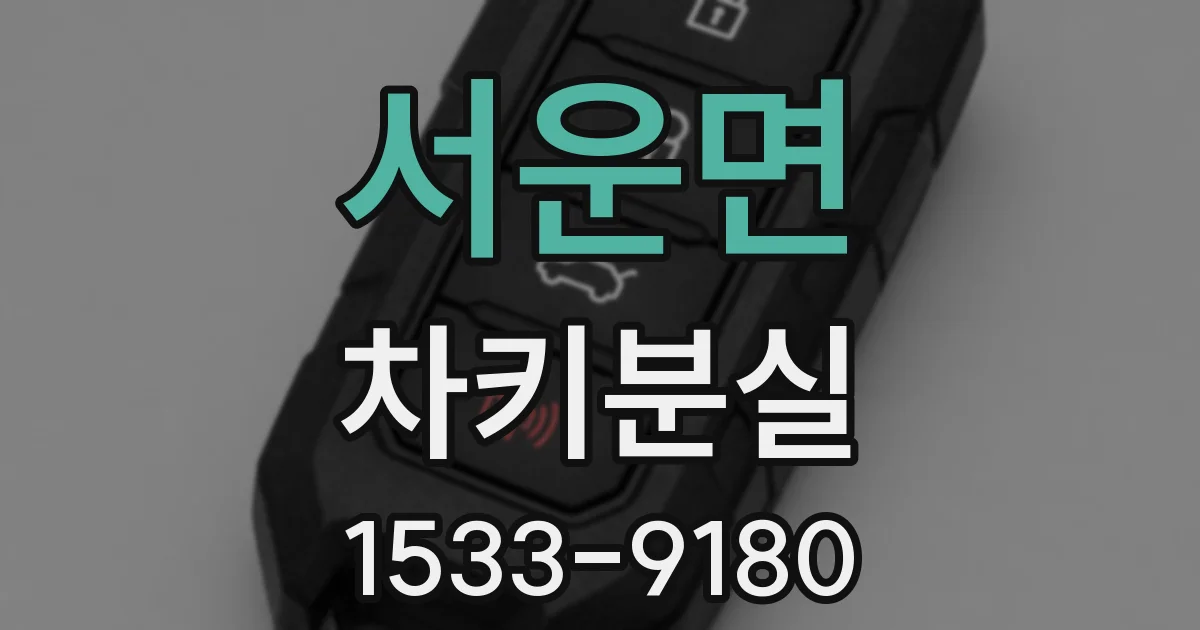 서운면 차키분실