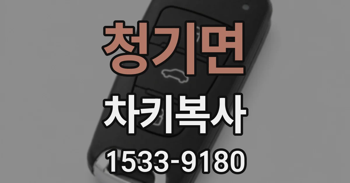 청기면 차키복사