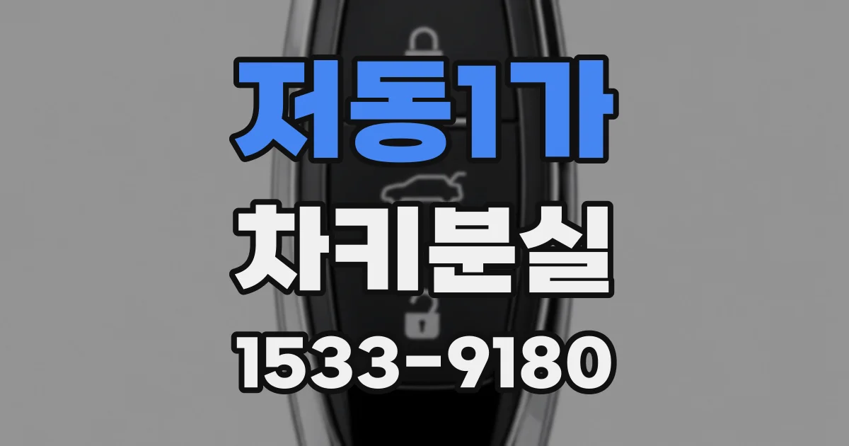 저동1가 차키분실