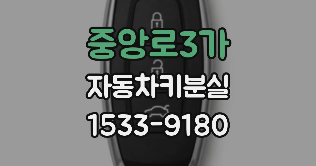 중앙로3가 자동차키분실