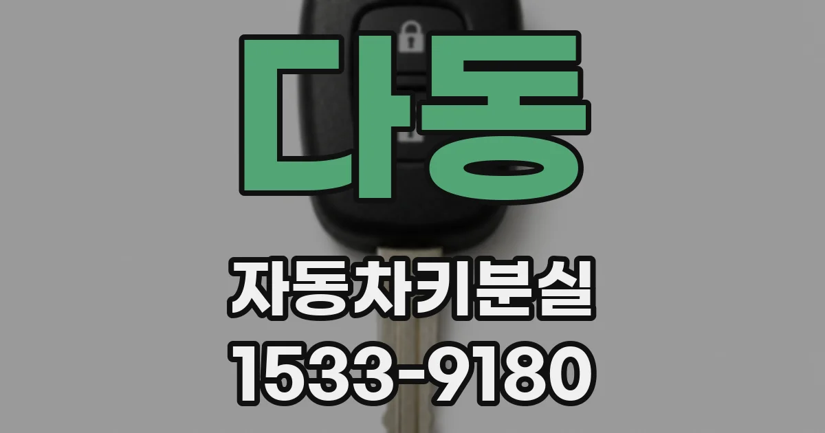 다동 자동차키분실