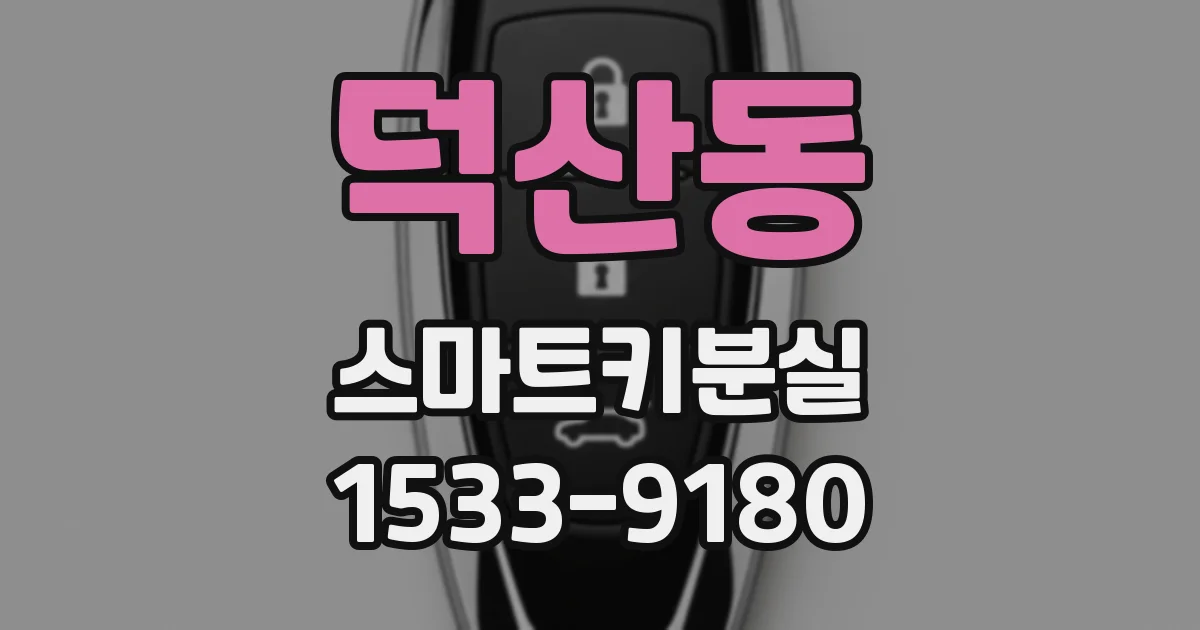 덕산동 스마트키분실