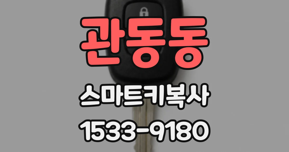 관동동 스마트키복사