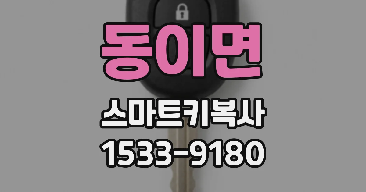 동이면 스마트키복사