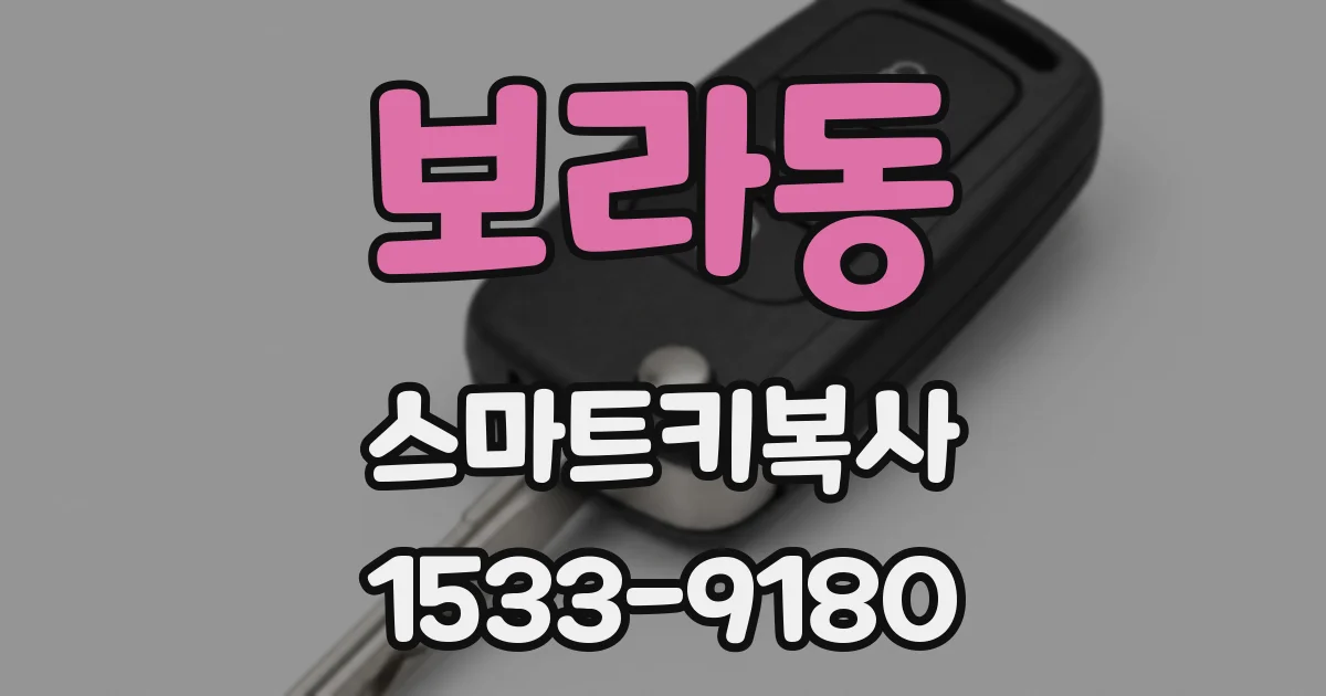 보라동 스마트키복사