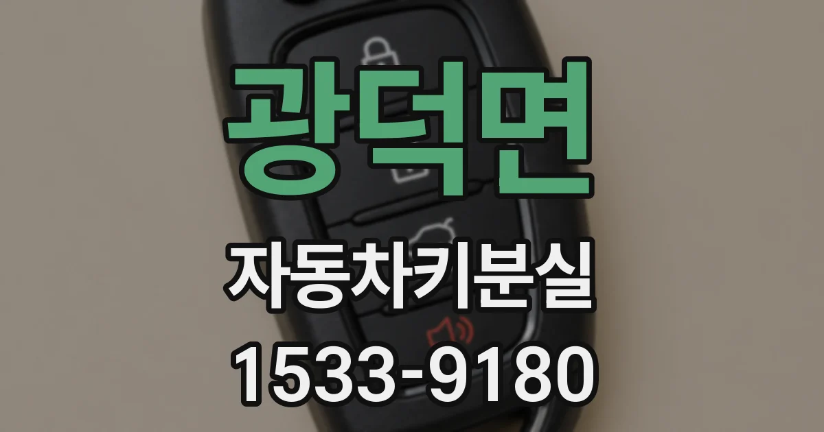 광덕면 자동차키분실