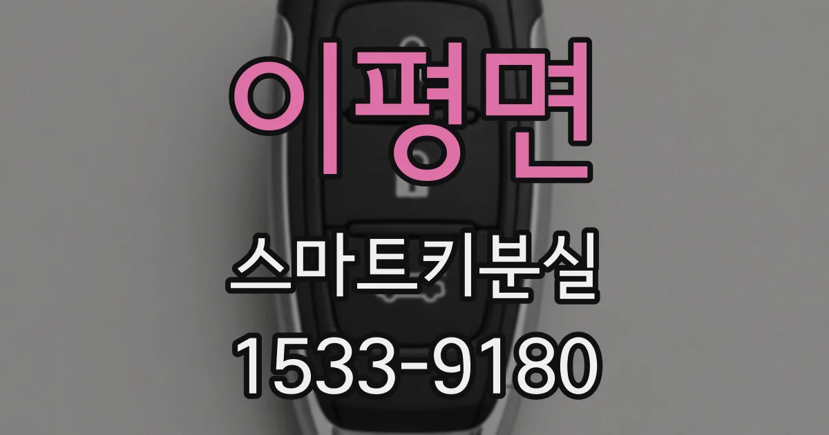 이평면 스마트키분실