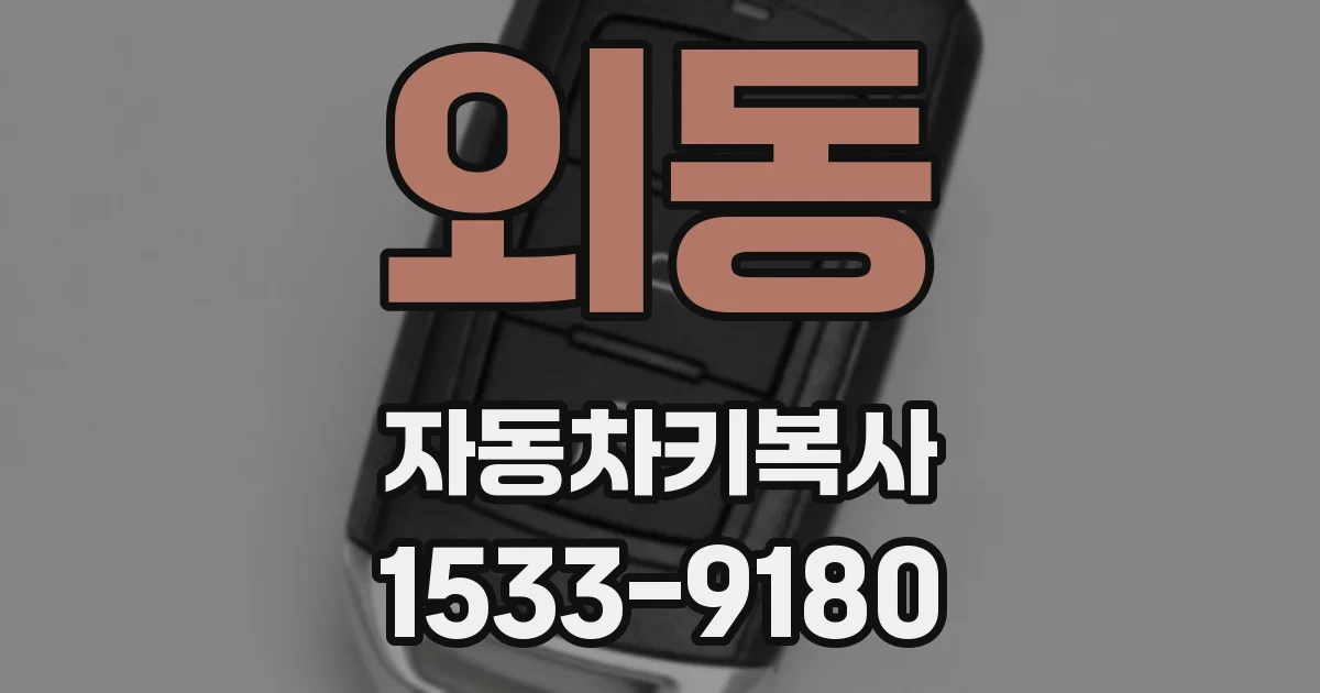 외동 자동차키복사