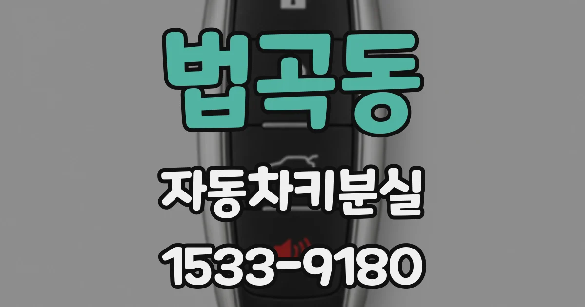 법곡동 자동차키분실
