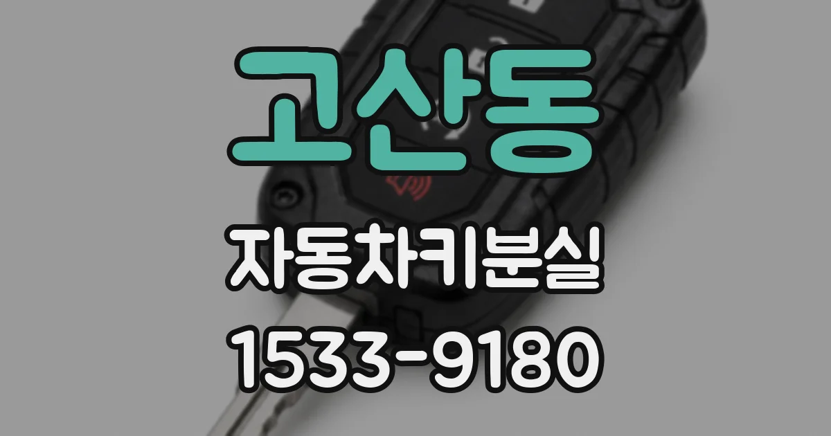 고산동 자동차키분실