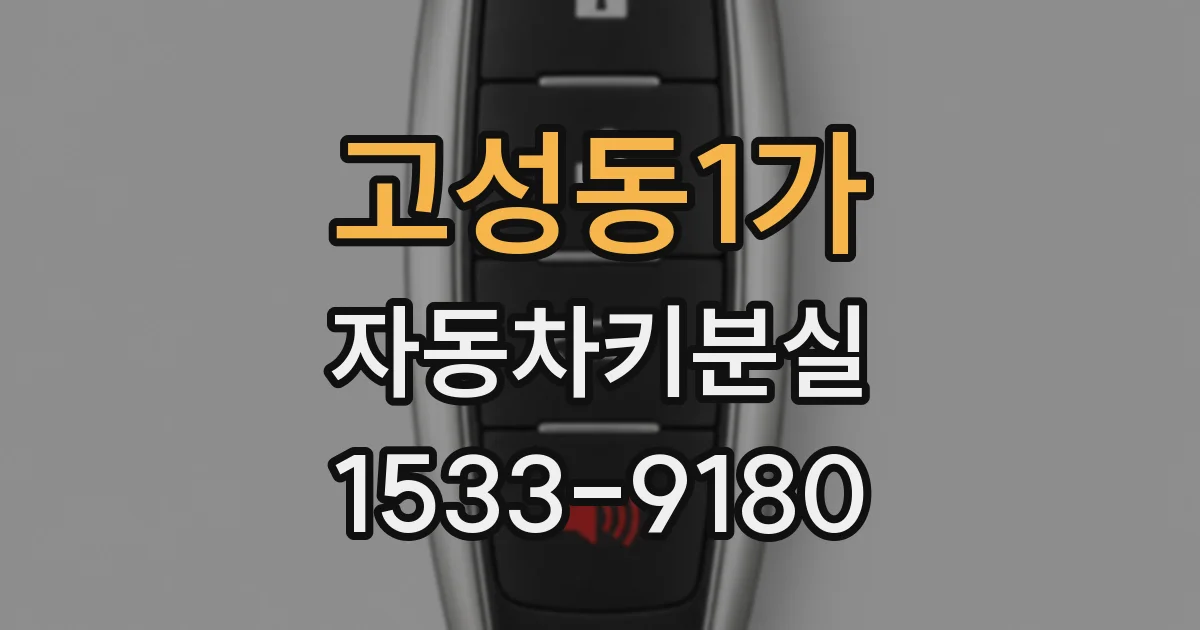 고성동1가 자동차키분실
