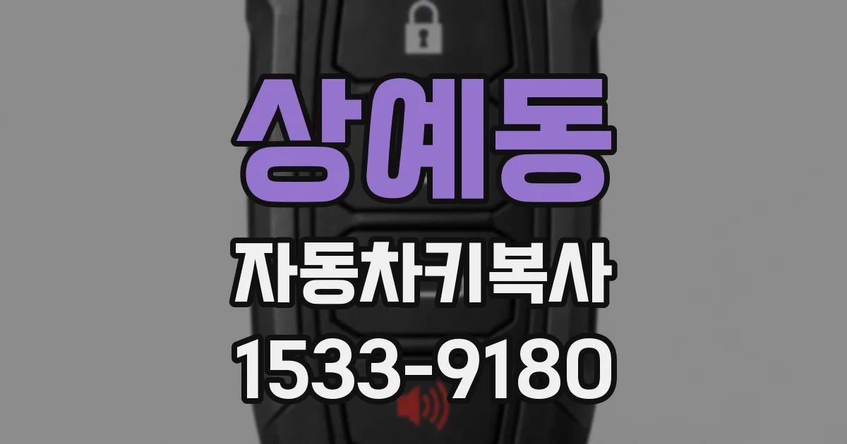 상예동 자동차키복사