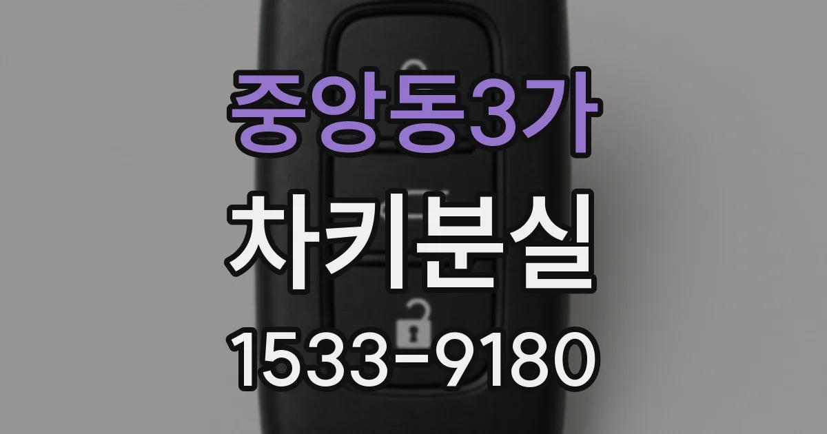 중앙동3가 차키분실