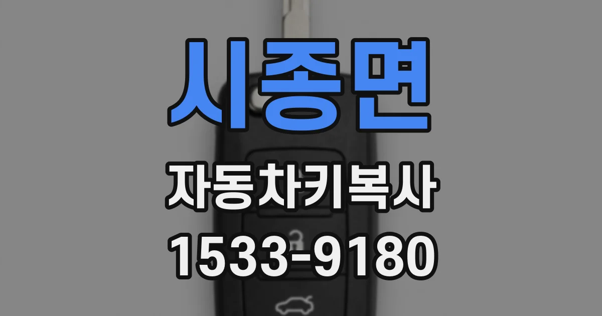 시종면 자동차키복사