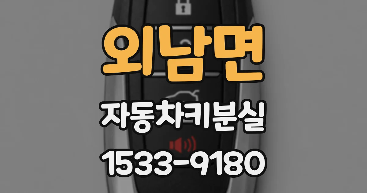 외남면 자동차키분실