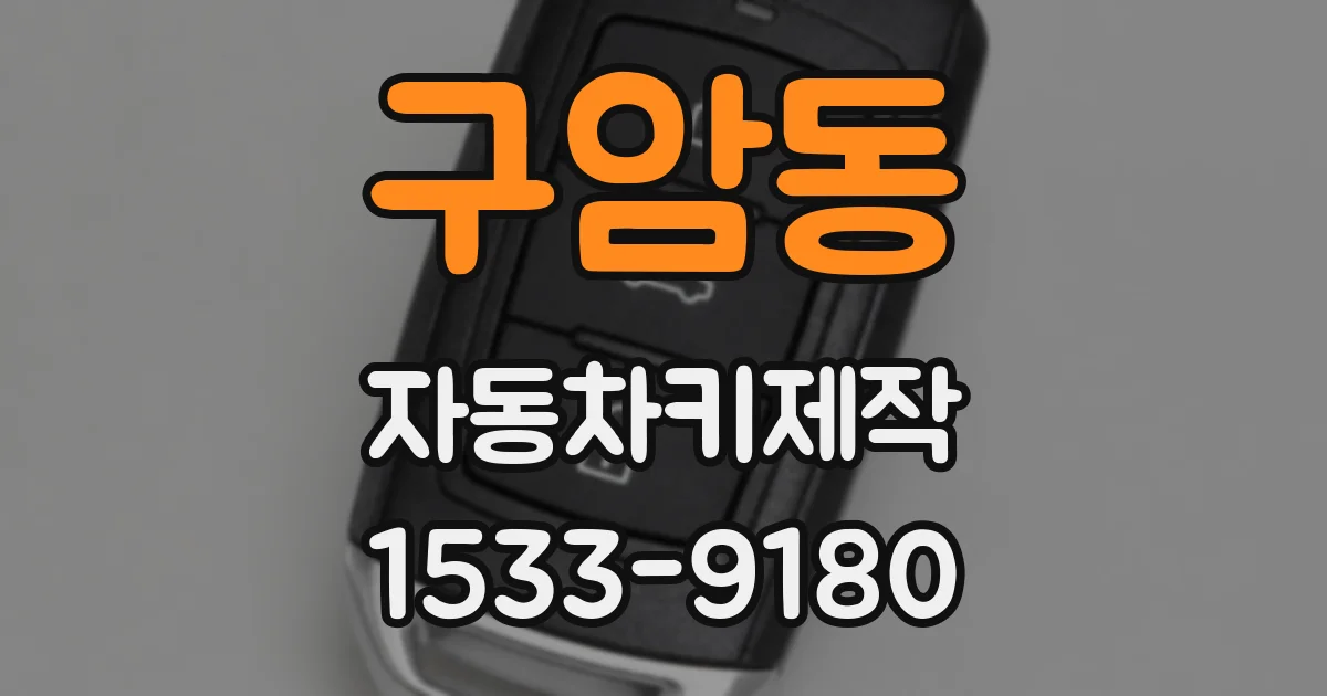 구암동 자동차키제작