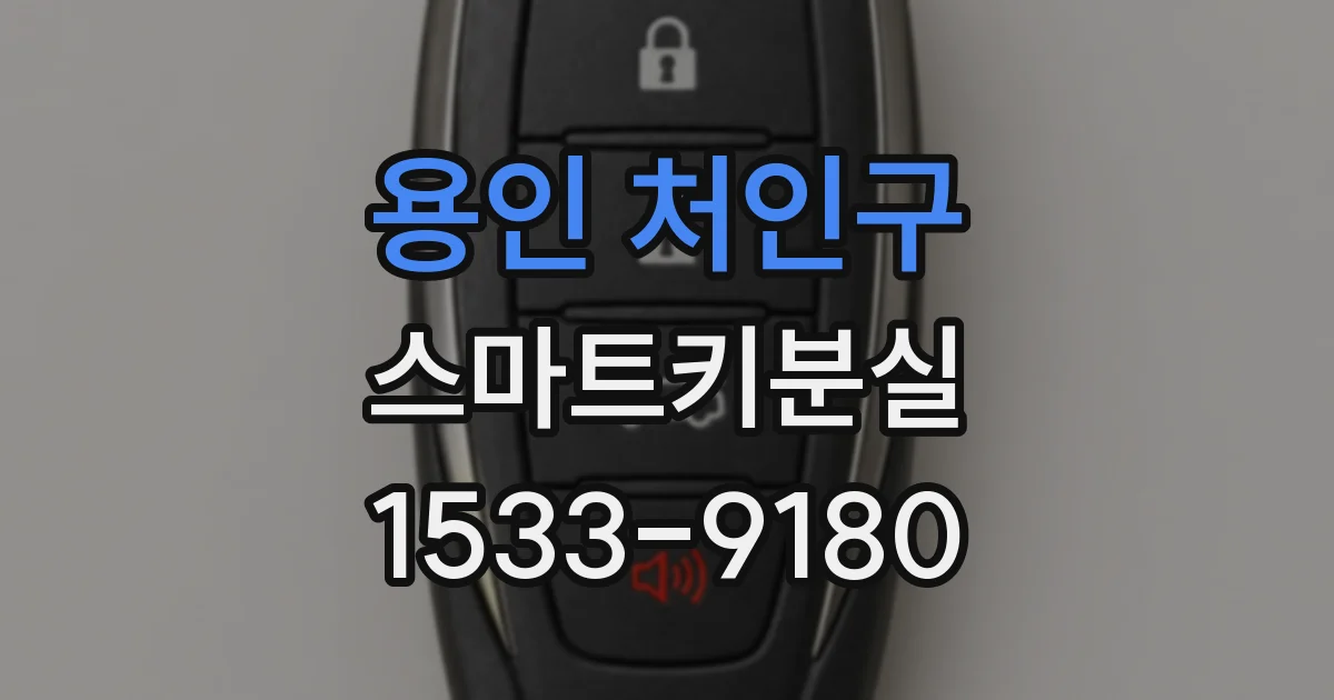 용인 처인구 스마트키분실
