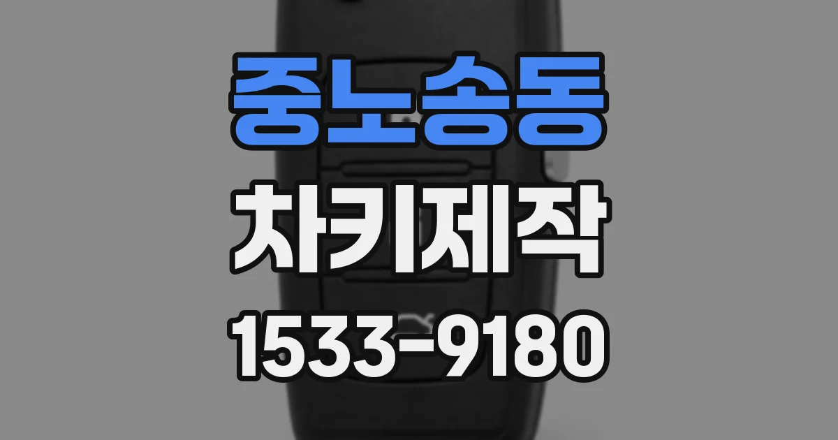 중노송동 차키제작