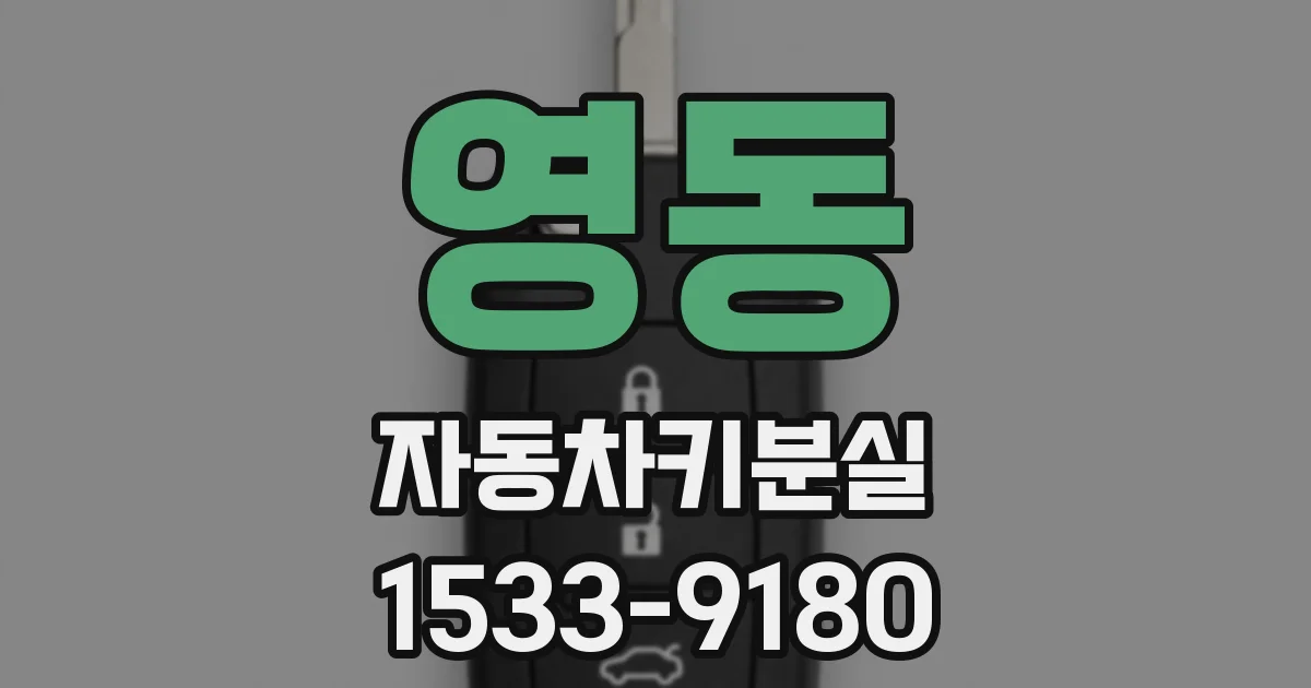 영동 자동차키분실