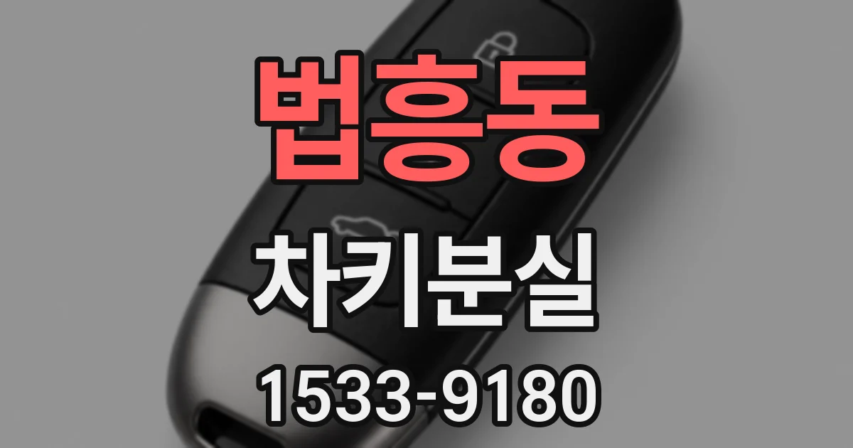 법흥동 차키분실