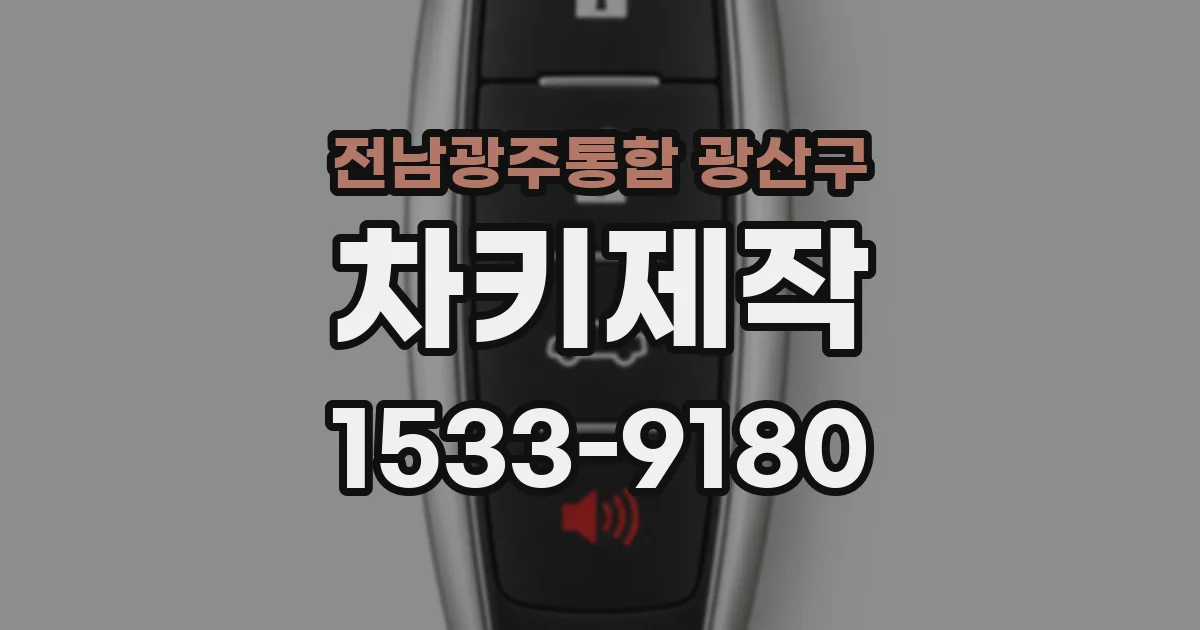 전남광주통합 광산구 차키제작