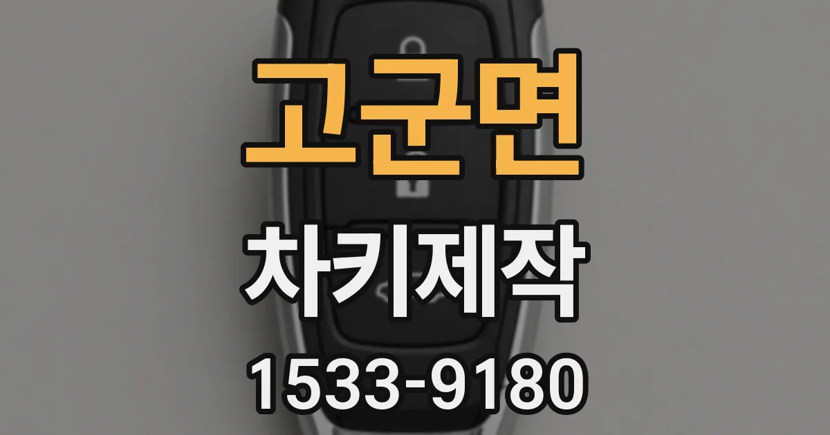 고군면 차키제작