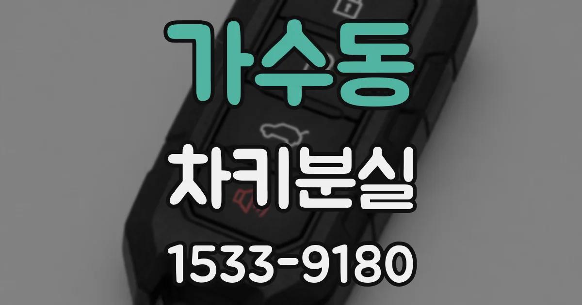 가수동 차키분실