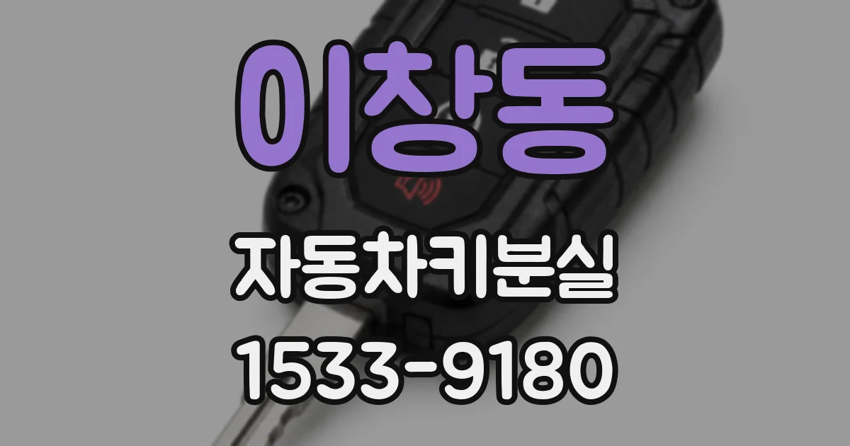이창동 자동차키분실