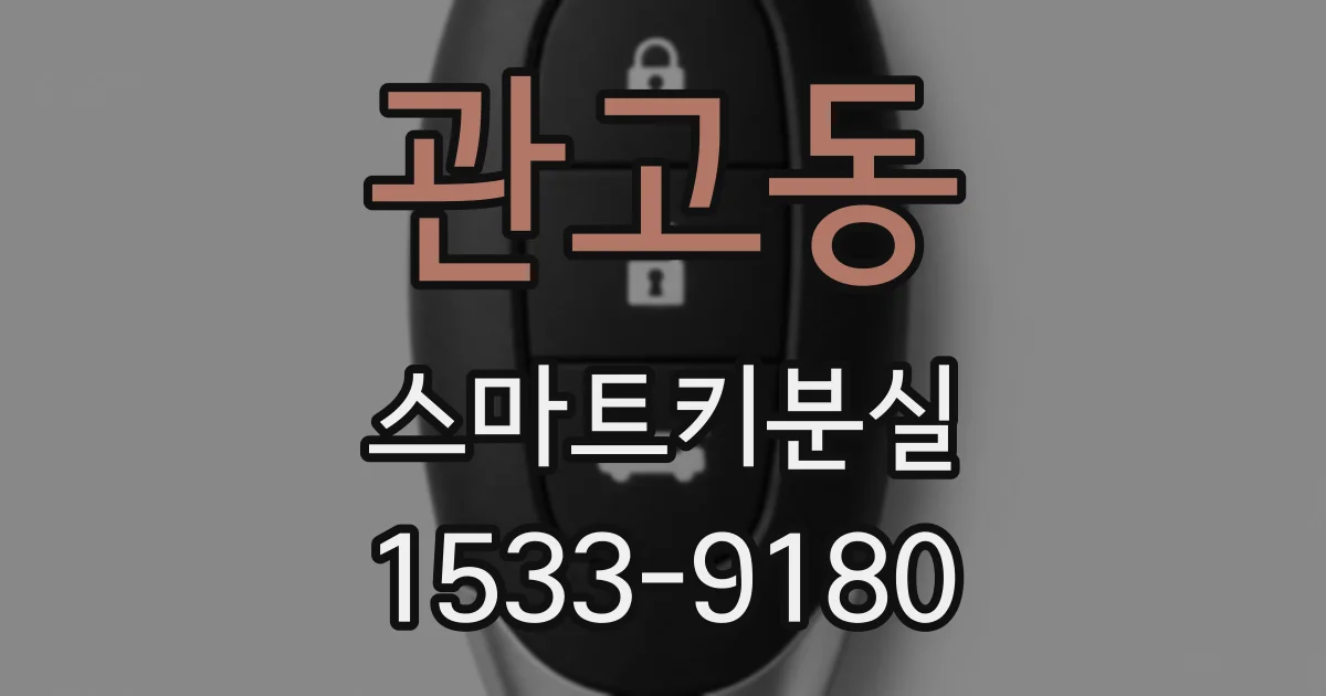관고동 스마트키분실