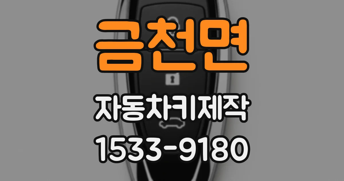 금천면 자동차키제작