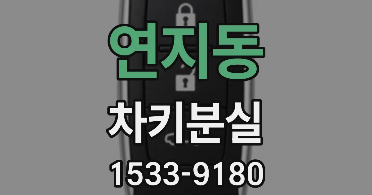 연지동 차키분실