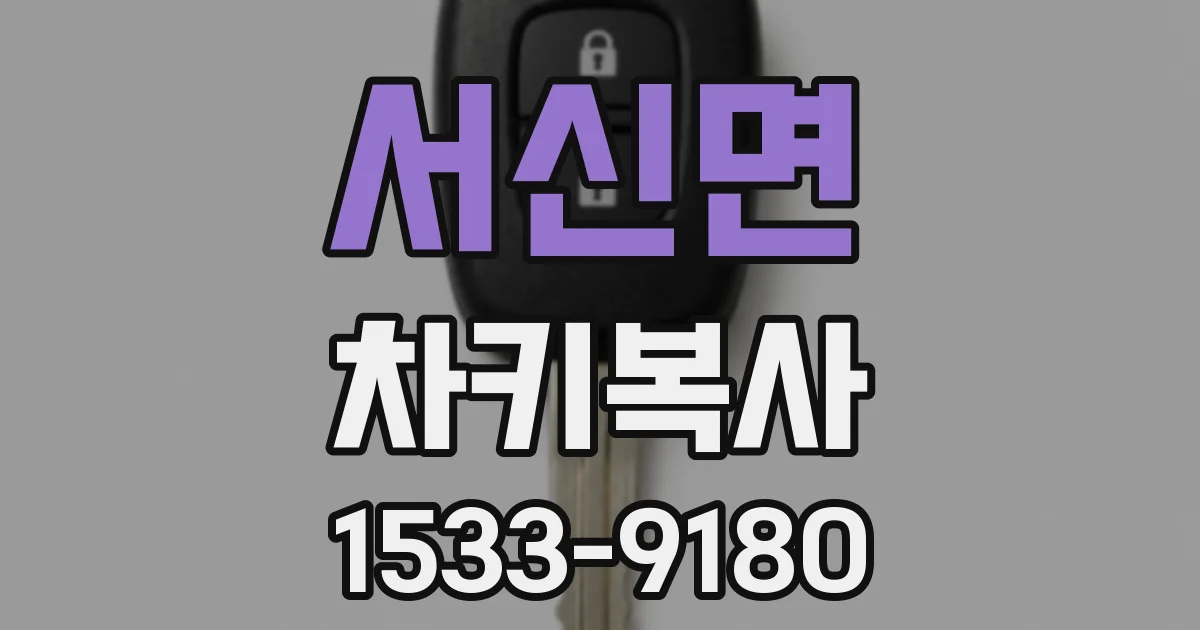 서신면 차키복사
