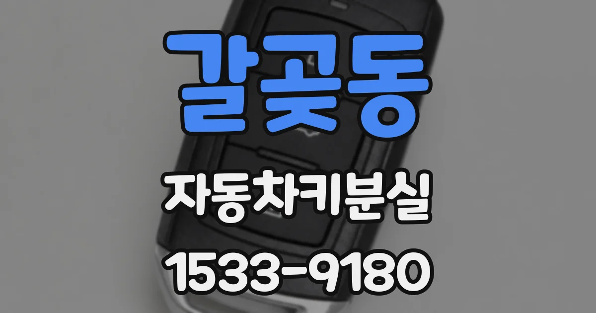 갈곶동 자동차키분실
