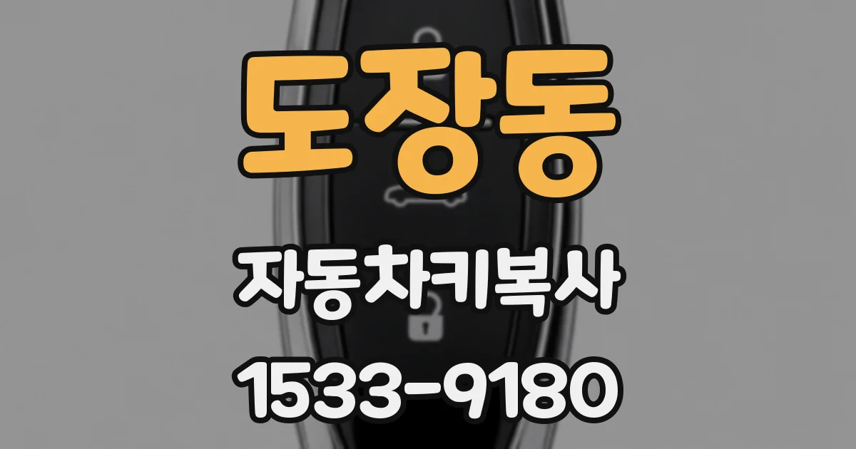 도장동 자동차키복사