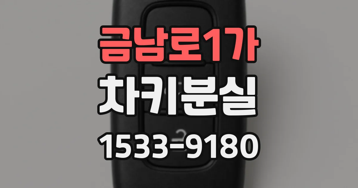 금남로1가 차키분실