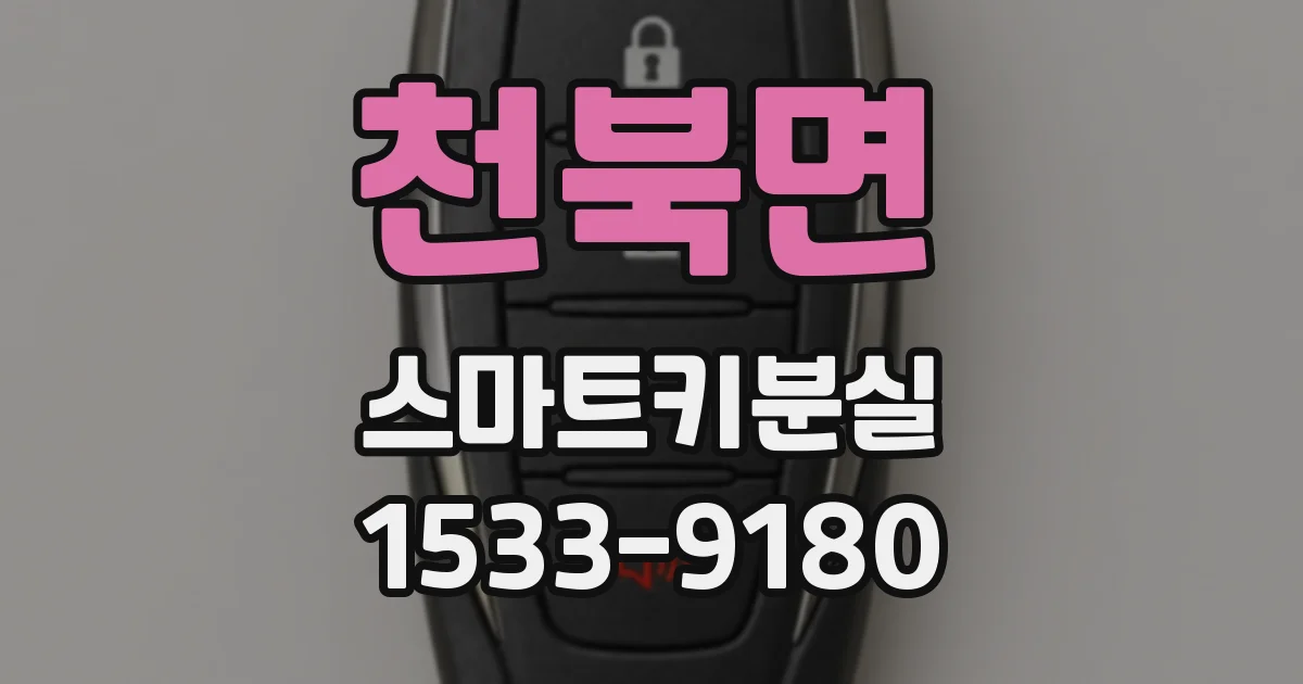 천북면 스마트키분실